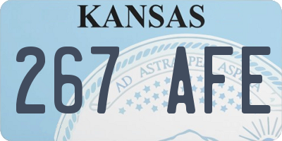 KS license plate 267AFE