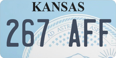 KS license plate 267AFF