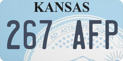 KS license plate 267AFP