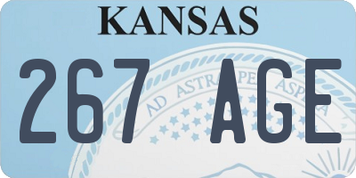 KS license plate 267AGE