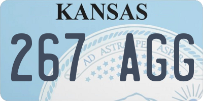 KS license plate 267AGG