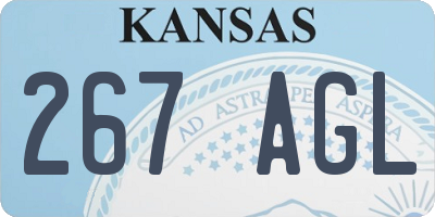 KS license plate 267AGL