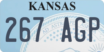 KS license plate 267AGP