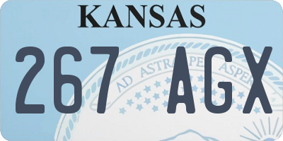 KS license plate 267AGX