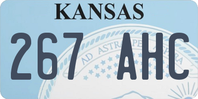 KS license plate 267AHC