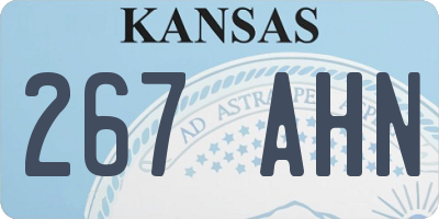 KS license plate 267AHN