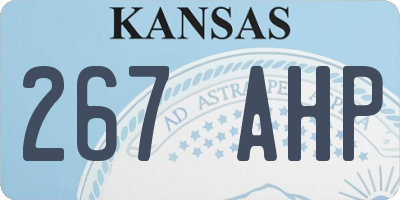 KS license plate 267AHP