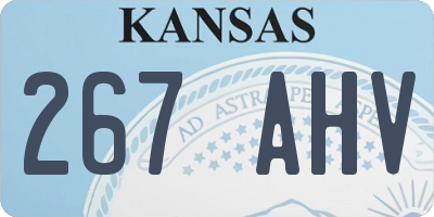 KS license plate 267AHV