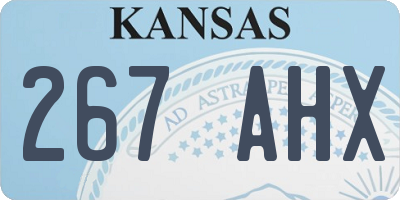 KS license plate 267AHX