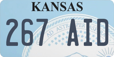 KS license plate 267AID