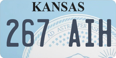 KS license plate 267AIH
