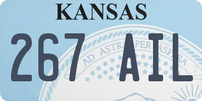 KS license plate 267AIL