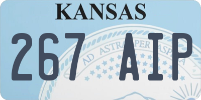 KS license plate 267AIP