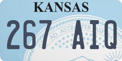 KS license plate 267AIQ