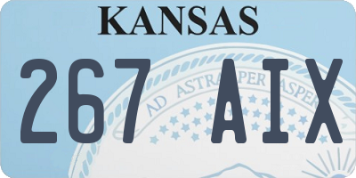 KS license plate 267AIX