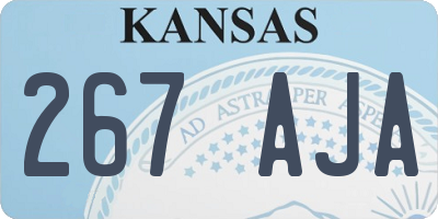 KS license plate 267AJA