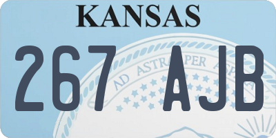 KS license plate 267AJB