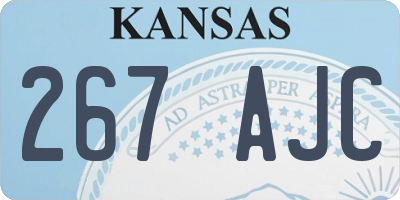 KS license plate 267AJC