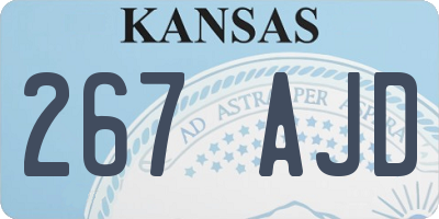 KS license plate 267AJD