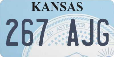 KS license plate 267AJG