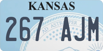 KS license plate 267AJM