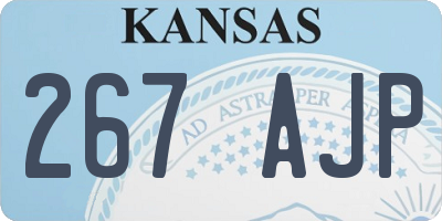KS license plate 267AJP