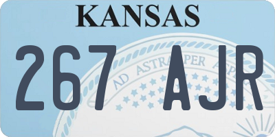 KS license plate 267AJR