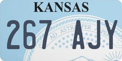 KS license plate 267AJY