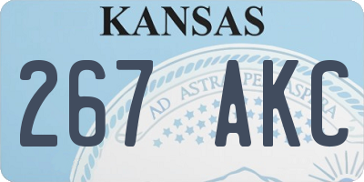 KS license plate 267AKC