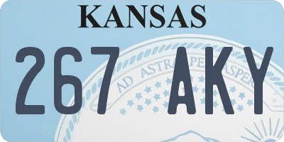KS license plate 267AKY
