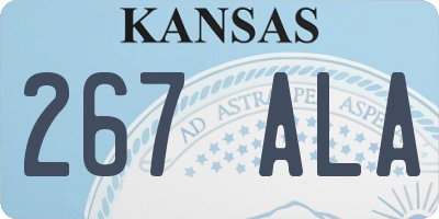 KS license plate 267ALA