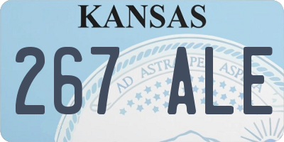 KS license plate 267ALE