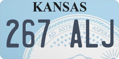 KS license plate 267ALJ