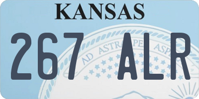 KS license plate 267ALR