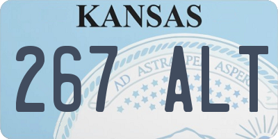 KS license plate 267ALT