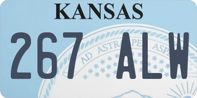 KS license plate 267ALW
