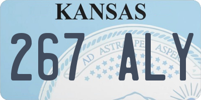 KS license plate 267ALY