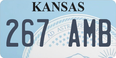 KS license plate 267AMB