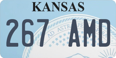 KS license plate 267AMD