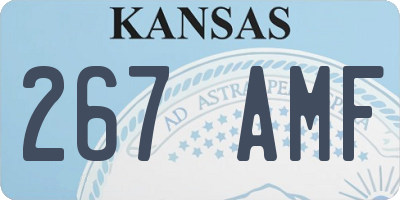 KS license plate 267AMF