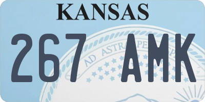 KS license plate 267AMK