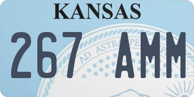 KS license plate 267AMM