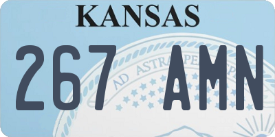 KS license plate 267AMN