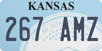 KS license plate 267AMZ