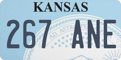 KS license plate 267ANE