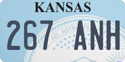 KS license plate 267ANH