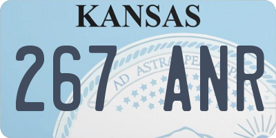 KS license plate 267ANR