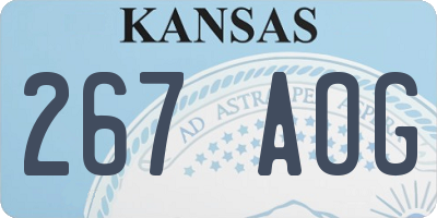 KS license plate 267AOG