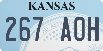 KS license plate 267AOH