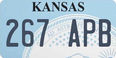 KS license plate 267APB